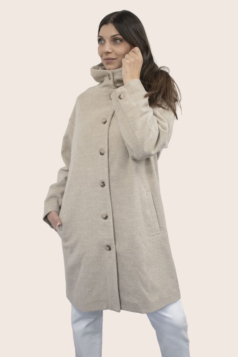 Manteau long laine HELENE